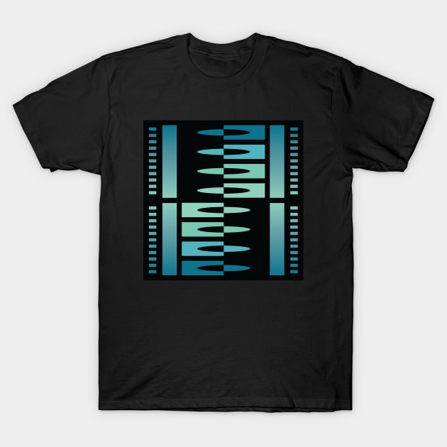 “Dimensional Split (2)” - V.3 Blue - (Geometric Art) (Dimensions) - Doc Labs T-Shirt by Doc Labs